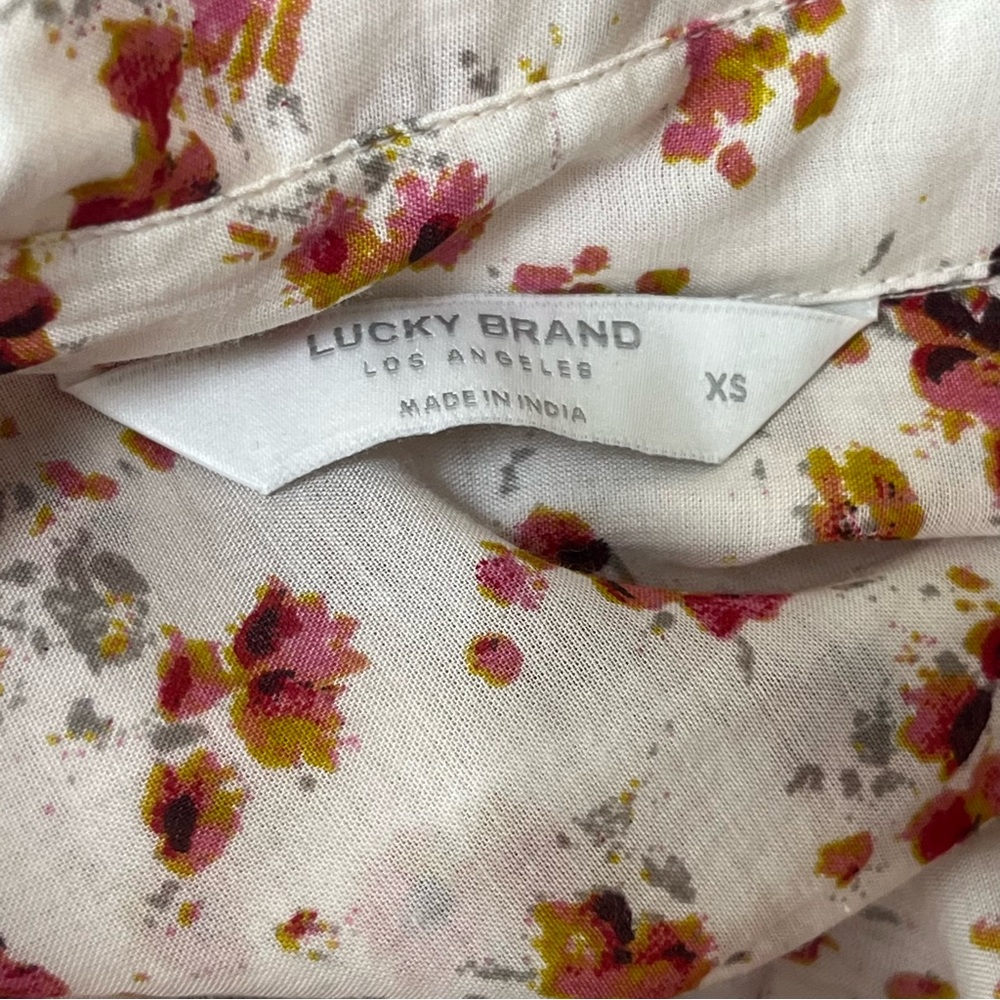 LUCKY BRAND NWT WOMEN’S LONG SLEEVE BUTTON UP SHIRT ONE POCKET POET SHIRT - Picture 8 of 13